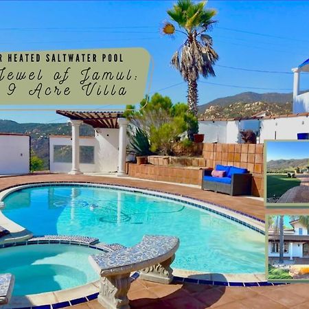 Private Home On 10 Acres - Heated Salt Pool & Jacuzzi, Mountain & City Views, Horseshoes, Basketball, Bbq, Golf Putting, Foosball, Croquet, Bose Stereo, White Cotton Bedding - Hilltop Hacienda, Pool Heat Optional Jamul Bagian luar foto
